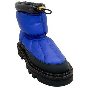 Sacai Cobalt Blue Micro Puffer Ankle Boots